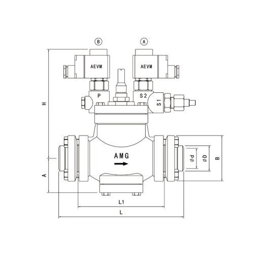 Two step opening defrosting solenoid valve