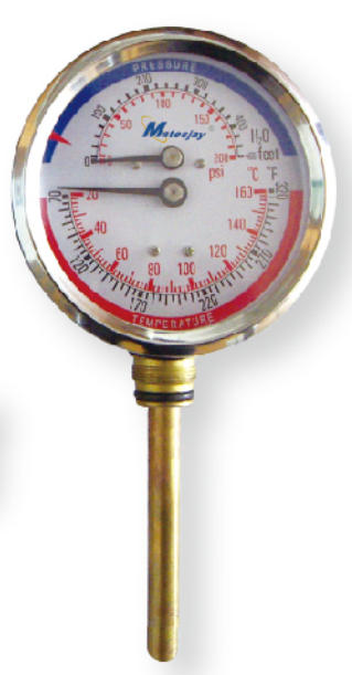Tem-pressure gauge